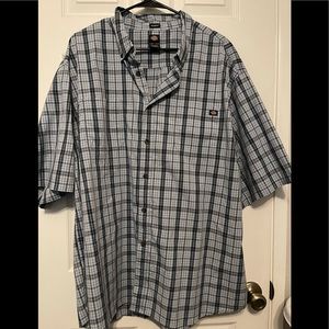 Dickies Mens Plaid Button Up Shirt, 3XL